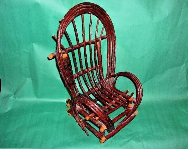 vintage hickory bent wood twig furniture small miniature 19