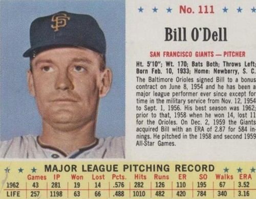1963 Jell-O - Billy O'dell #111