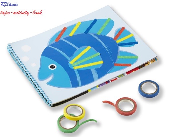 Tape Spiral Binding Activity Book Children Kids Toys Rolls Peel Reusable Crafts