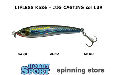 TEIKO K526 COL. L39 ALOSA MINNOW LIPLESS 12,8 GR SHORE CAST SPINNING MARE