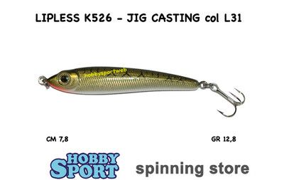 TEIKO K526 COL. L31 GREEN TIGER MINNOW LIPLESS 12,8 GR SHORE CAST SPINNING