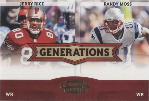 2008 Donruss Threads Jerry Rice Randy Moss #G-13