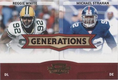 2008 Donruss Threads Michael Strahan Reggie White #G-15