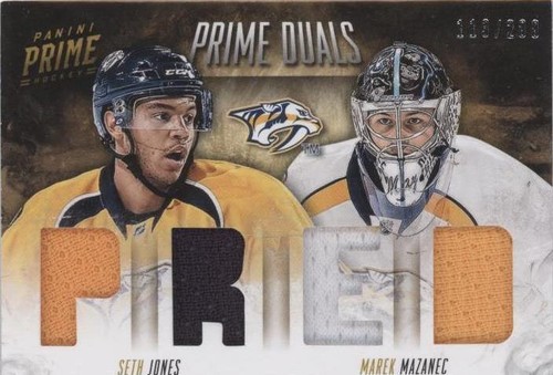 2013-14 Panini Prime - Marek Mazanec Seth Jones #D-JM