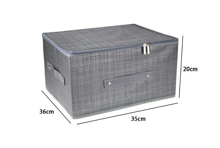 Box Scatola Salvaspazio Portatutto Contenitore Organizer Cerniera 35x36x20cm dfh