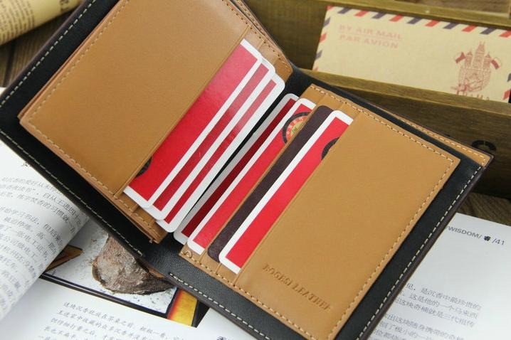 Men's Short Faux Leather Wallet ID Credit Card Holder Clutch Bifold Pocket Purse