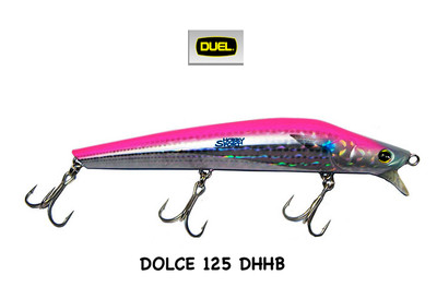 ARTIFICIALE  DUEL DOLCE 125 F col DHHB  PINK  SILVER  19 GR SPINNING  MARE F882