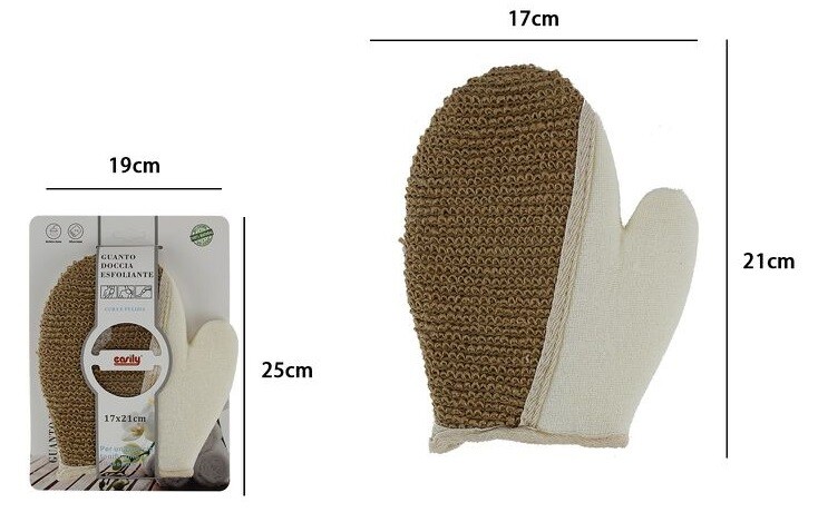 Guanto Crine Spugna Doccia Bagno Esfoliante Pelle Corpo 69573 dfh