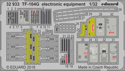 Eduard PE 32933 1/32 Lockheed TF-104G Starfighter electronic equipment Italeri