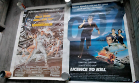 2 original James bond 007 movie posters loft find 