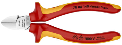 Knipex 70 06 140, 5 1/2'' Diagonal Cutters-1000V Insulated