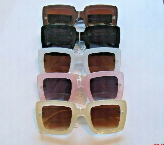 Oversized Square Flat Big Lens Womens Sunglasses Vintage Retro Jackie O 