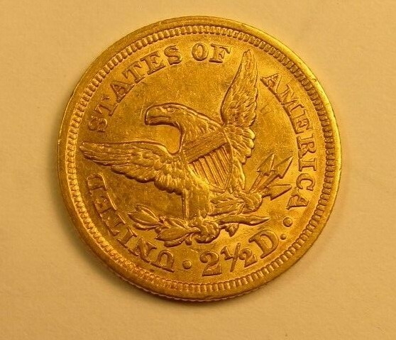 1854 $2.5 Gold Liberty Head Quarter Eagle, Choice AU