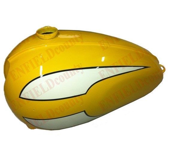 Fits Triumph T120R TR6 650CC Fuel Tank Yellow White Painted 