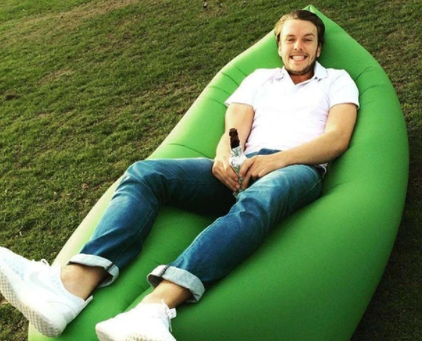 Outdoor-Luftsofa Tragbare Reisesofa Camping-Sofa Camping-Couch Air-Couch Grün