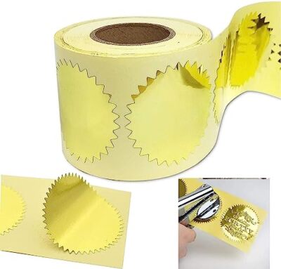 300 Pack 2 Inch Round Gold Foil Seal Stickers for Certificates Sealing Labels