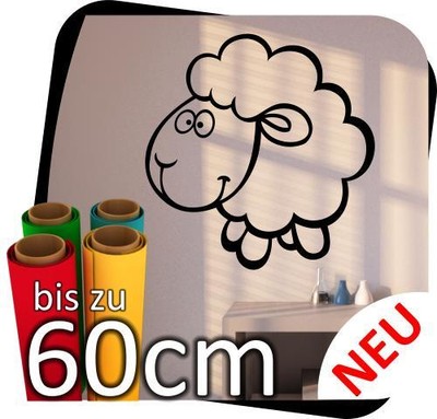 lustige Tierchen Aufkleber Schaf Wandtattoo Sticker Fensteraufkleber Tier No.10