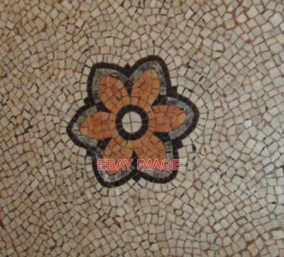 PHOTO  COTTON FLOWER MOSAIC ON MANCHESTER TOWN HALL FLOOR THIS IS ON THE FLOOR O
