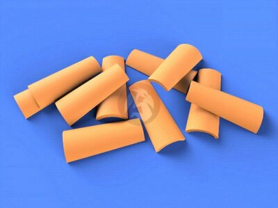 Royal Model 1/35 Spanish Roof Tiles (70 tiles) [Resin Diorama Accessory] 753