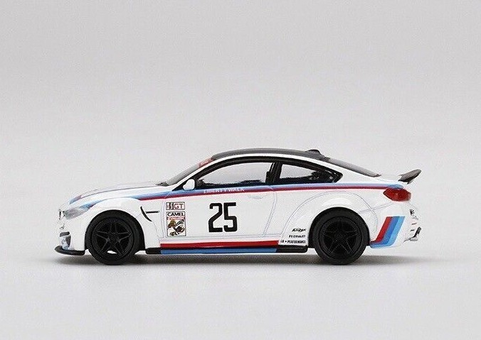 1/64 BMW M4 (G82) LB-Works White IMSA #25 LHD by TSM MINI GT MGT00319-L Sealed  - Picture 4 of 4