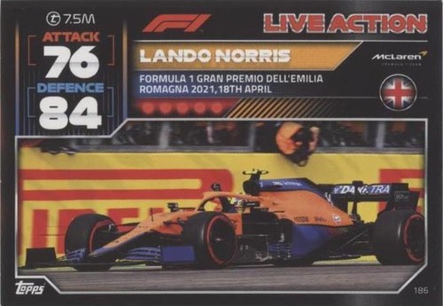 2022 Topps F1 Turbo Attax - Lando Norris #186