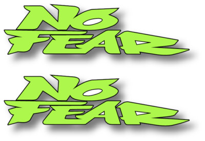 2X NO FEAR Green DECAL STICKER 3M USA MADE TRUCK VEHICLE CAR LOGO WALL WINDOW