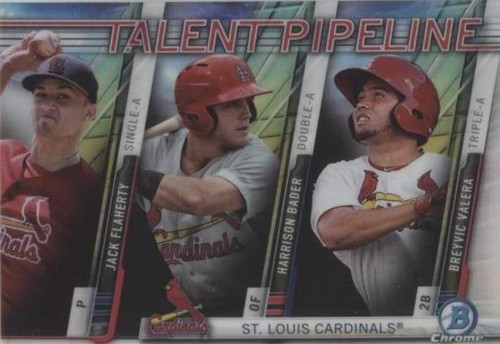 2017 Bowman - Breyvic Valera Harrison Bader Jack Flaherty #TP-STL