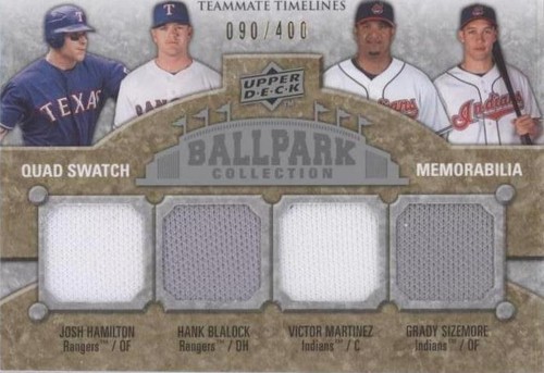 2009 Upper Deck Ballpark Collection - Grady Sizemore Hank Blalock Josh Hamilton #277