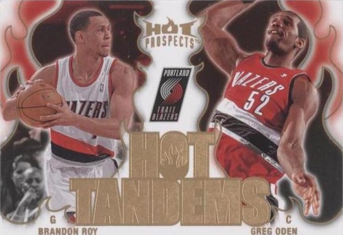 2008-09 Fleer Hot Prospects - Greg Oden/Brandon Roy #HT-16