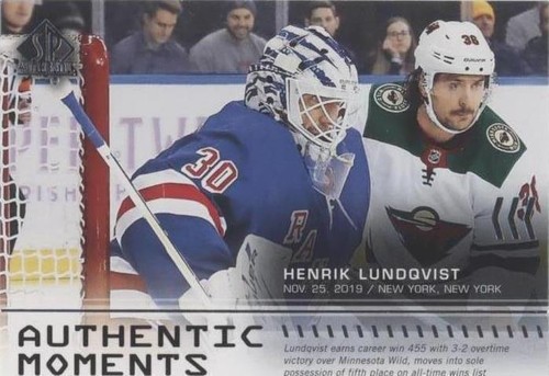 2019-20 SP Authentic - Henrik Lundqvist #116