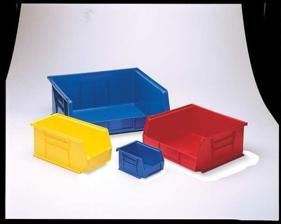 Akro-Mils 30240Blue Blue Hang And Stack Bin, 14-3/4"L X 8-1/4"W X 7"H, Inside