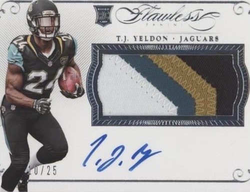 2015 Panini Flawless T. J. Yeldon #RPA-TJ