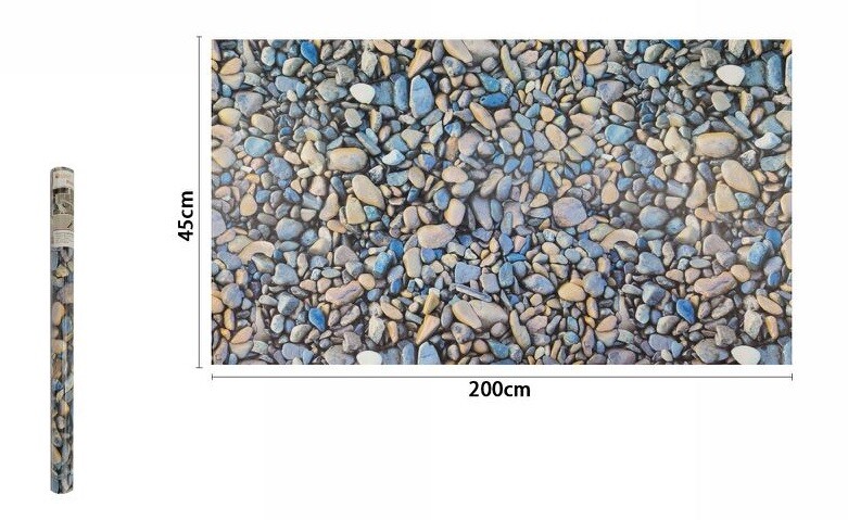 Rotolo Pellicola Adesiva Ciottoli 45cmx2m Pannelli Cassetti Mobili Casa dfh