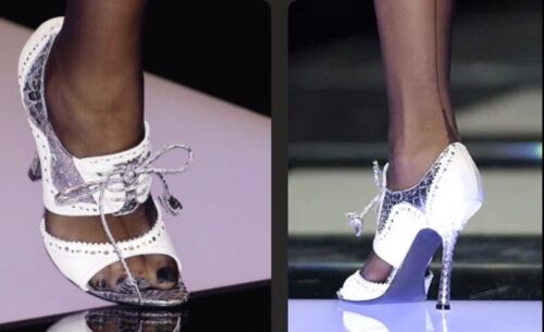 Spring 2004 CHRISTIAN DIOR D'trick Spectator Sz 38.5 Silver Spring 2004 CHRISTIAN DIOR D'trick Spectator Sz 38.5 Silver