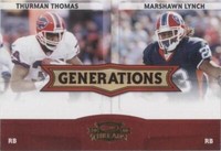 2008 Donruss Threads Marshawn Lynch Thurman Thomas #G-2