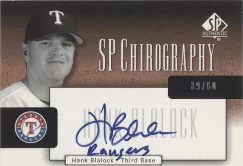 2004 SP Authentic - Hank Blalock #CA-HB