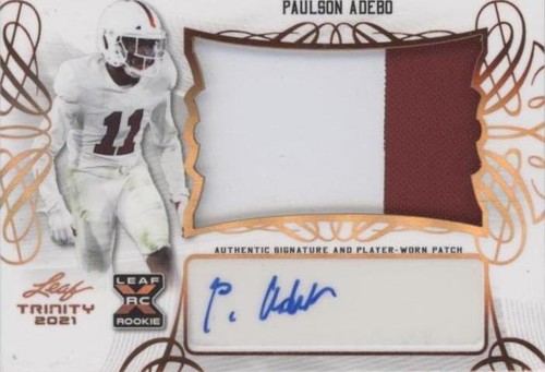 2021 Leaf Trinity Paulson Adebo #PA-PA1