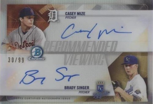 2018 Bowman Draft - Brady Singer Casey Mize #RVA-MS