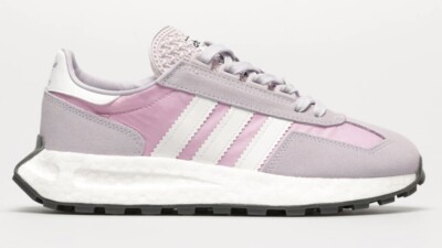 Size 5- Adidas Originals Big Kids Retropy E5, Bliss Lilac/White/Silver Dawn.