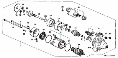 Original Japan OEM 2001-2005 Honda Civic Starter Motor Yoke Set 31205-RTA-003