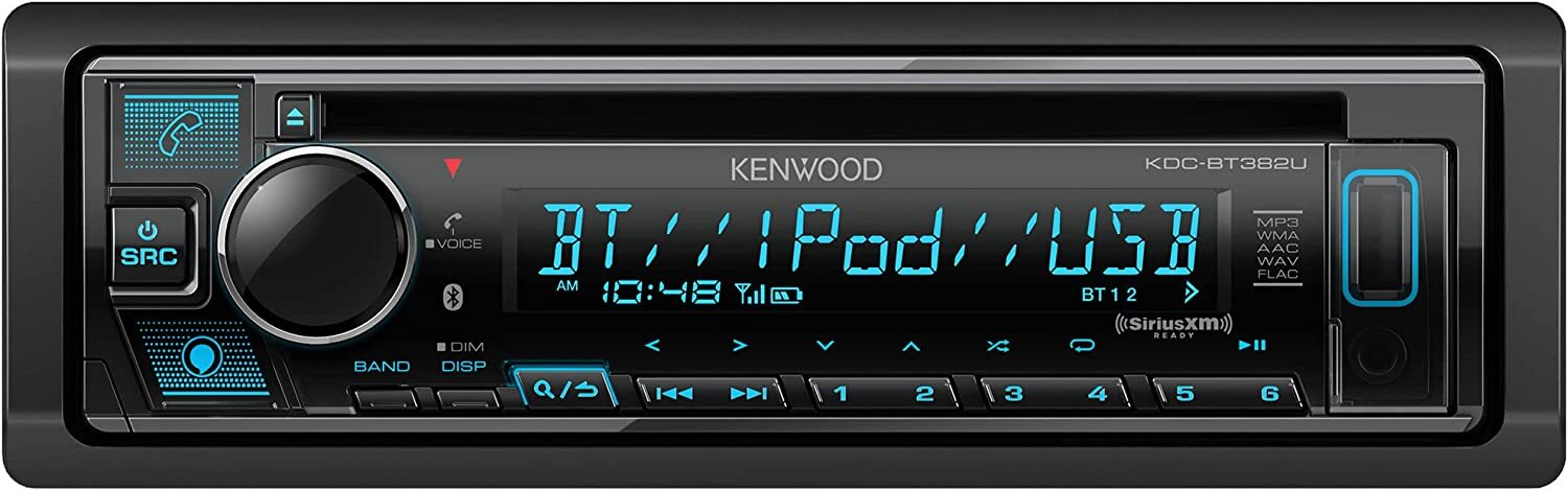Kenwood KDC-BT382U 1-DIN Bluetooth Car Stereo CD Receiver | eBay