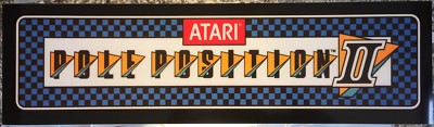 Pole Position II (2) Arcade Marquee 23.8'' x 6.7''
