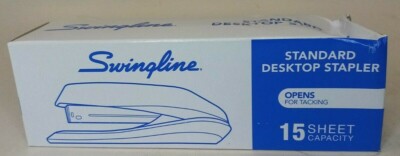 Swingline Standard Desktop Stapler, 15 Sheet Capacity, Black (54501)