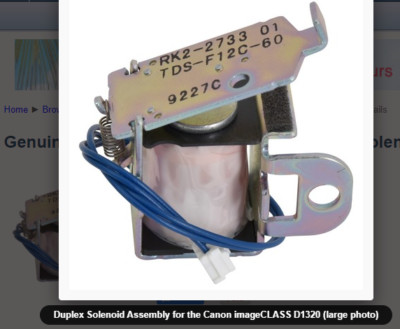 Genuine Canon ImageClass D1320 Solenoid Assembly RK2-2733-000