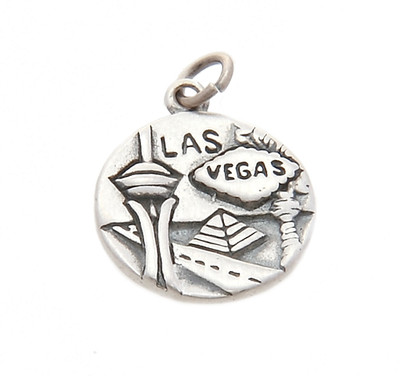 STERLING SILVER LAS VEGAS THE SILVER CITY CHARM/PENDANT