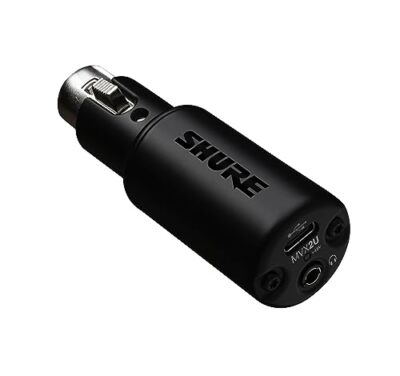 Shure MVX2U Xlr To Usb Analog To Digital Adapter Interface W/ Usb-c To Usb-c