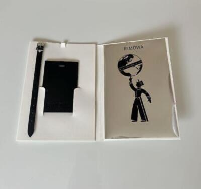 Rimowa Travel Luggage Tag & Sticker Set Name Card Black Leather | eBay