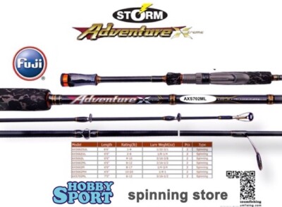CANNA STORM ADVENTURE XTREME 702ML SPINNING  210 CM 5-18 GR 2 PEZZI IN CARBONIO