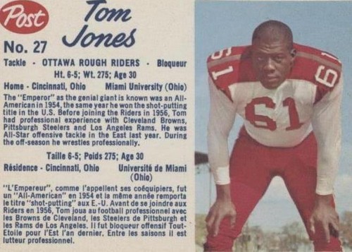 1962 Post Cereal CFL Tom Jones #27
