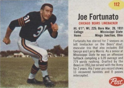1962 Post Joe Fortunato #112